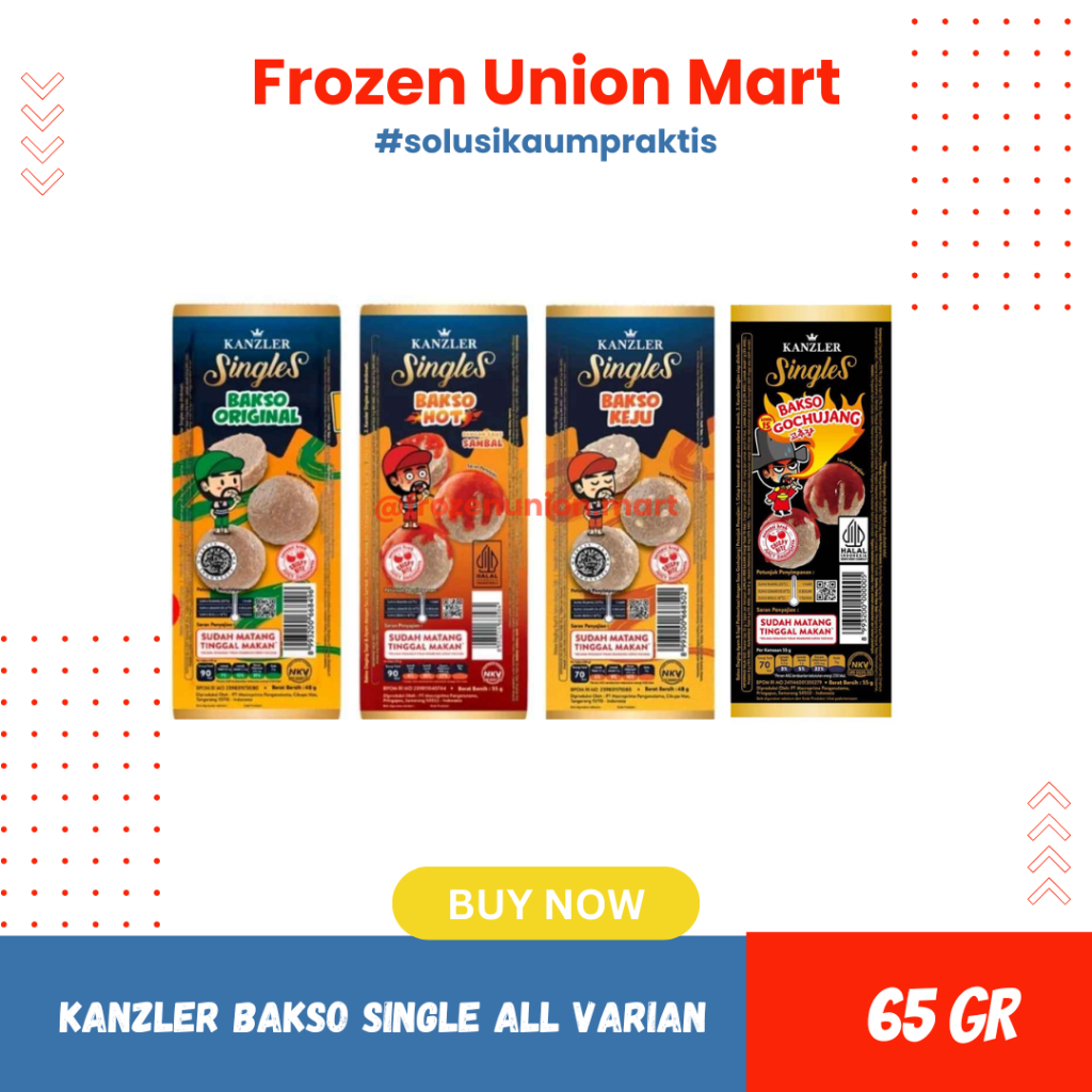

Kanzler Bakso Singles All Variant Original / Keju / Hot / Gochujang 65 gr