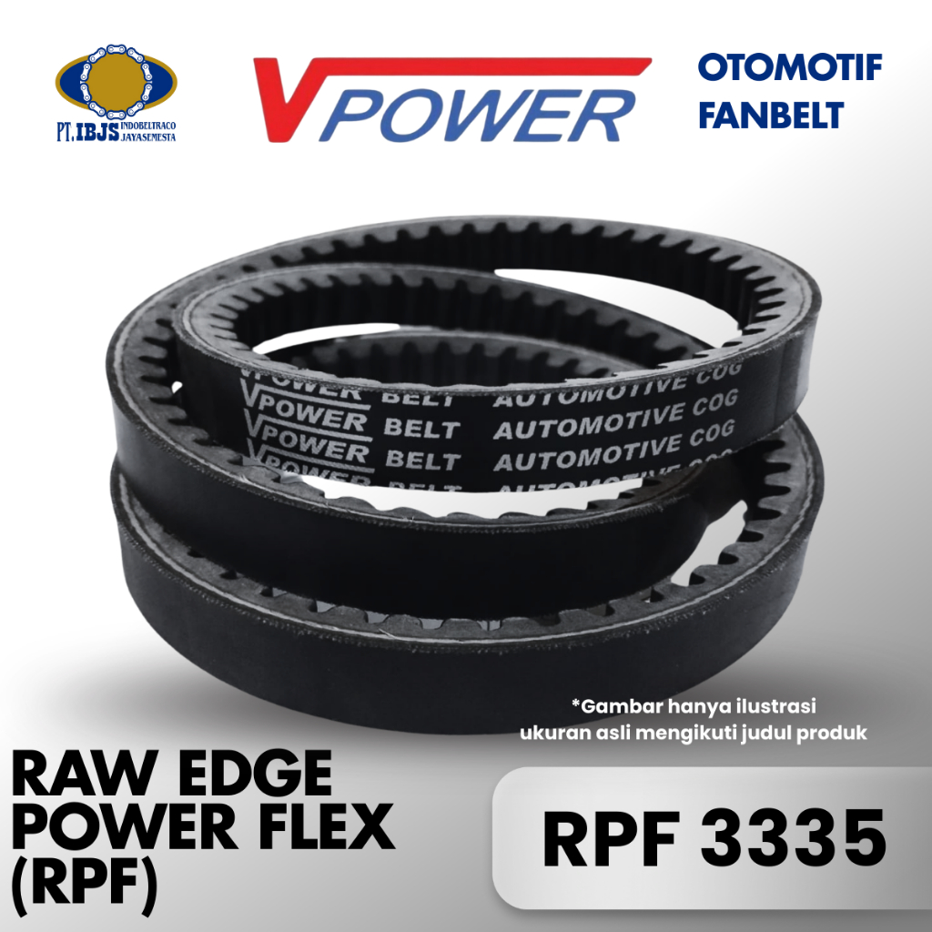 VPOWER Vbelt RPF 3335 - Fanbelt Otomotif Bergerigi