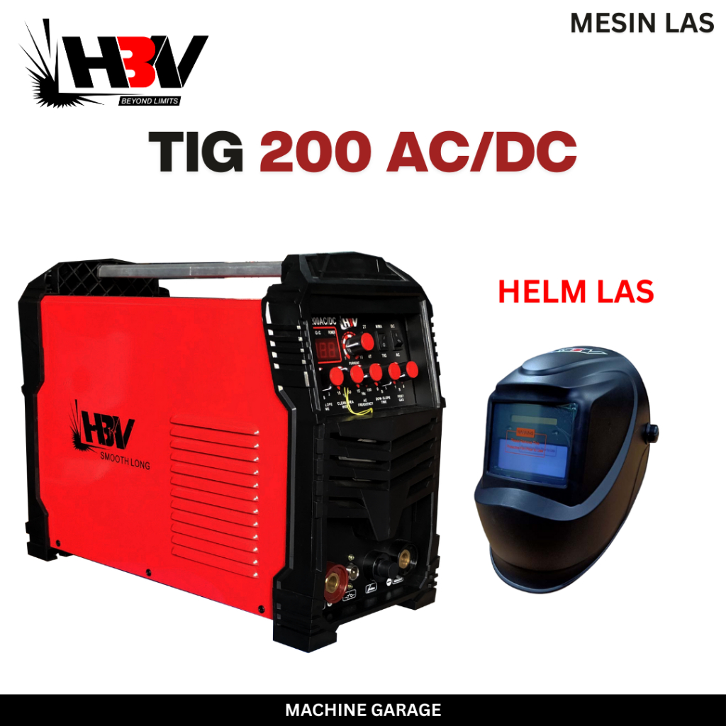 Mesin Las TIG Aluminium ACDC TIG 200 HBV
