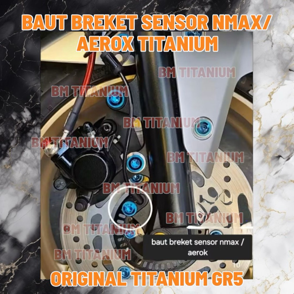 (TITANIUM)BAUT BREKET SENSOR NMAX AEROX TITANIUM
