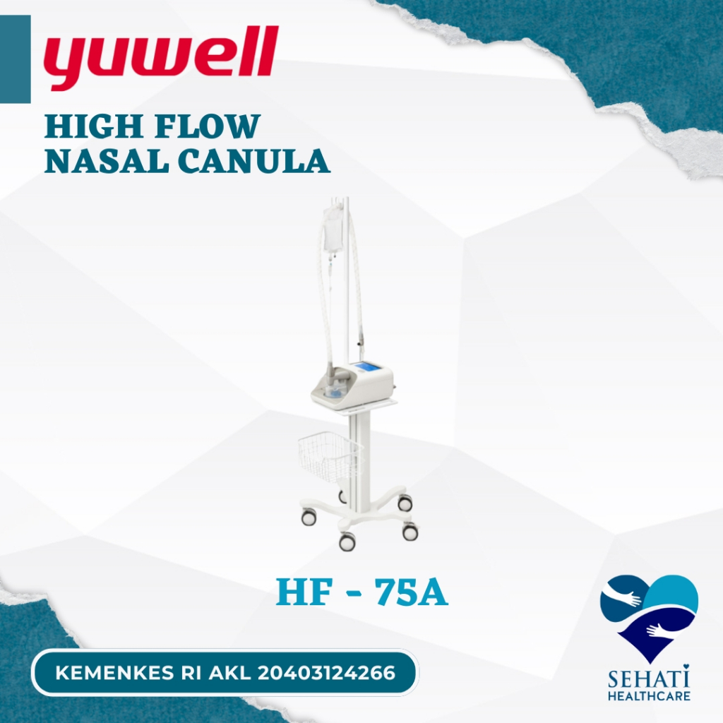 Yuwell High Flow Nasal Canula HF-75A HFNC Alat Mesin Terapi Oksigen Oxygen Cannula Kanul Kesehatan