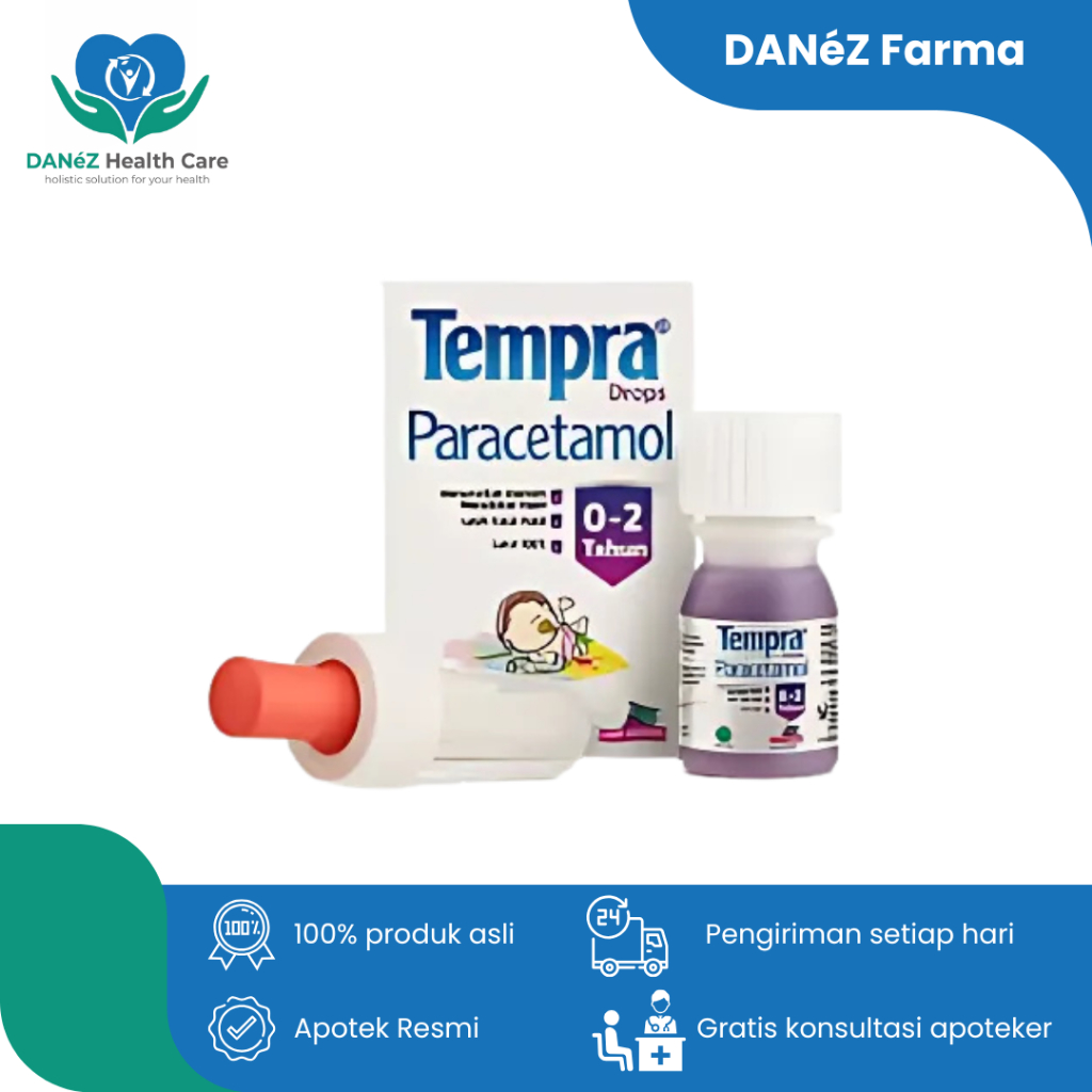 TEMPRA PARACETAMOL DROP RASA ANGGUR SIRUP 60ML OBAT PENURUN DEMAM BAYI