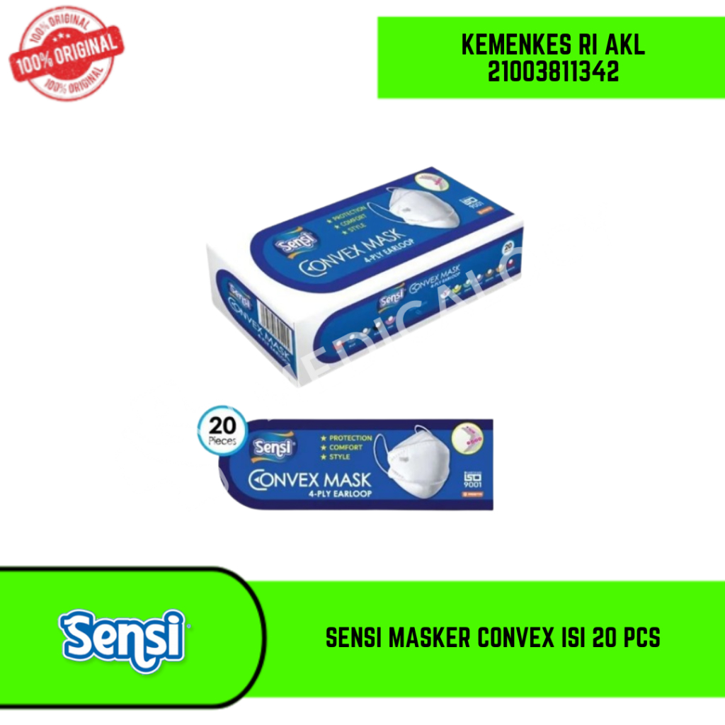 Sensi Masker Sensi Convex Masker Wajah isi 20 pcs