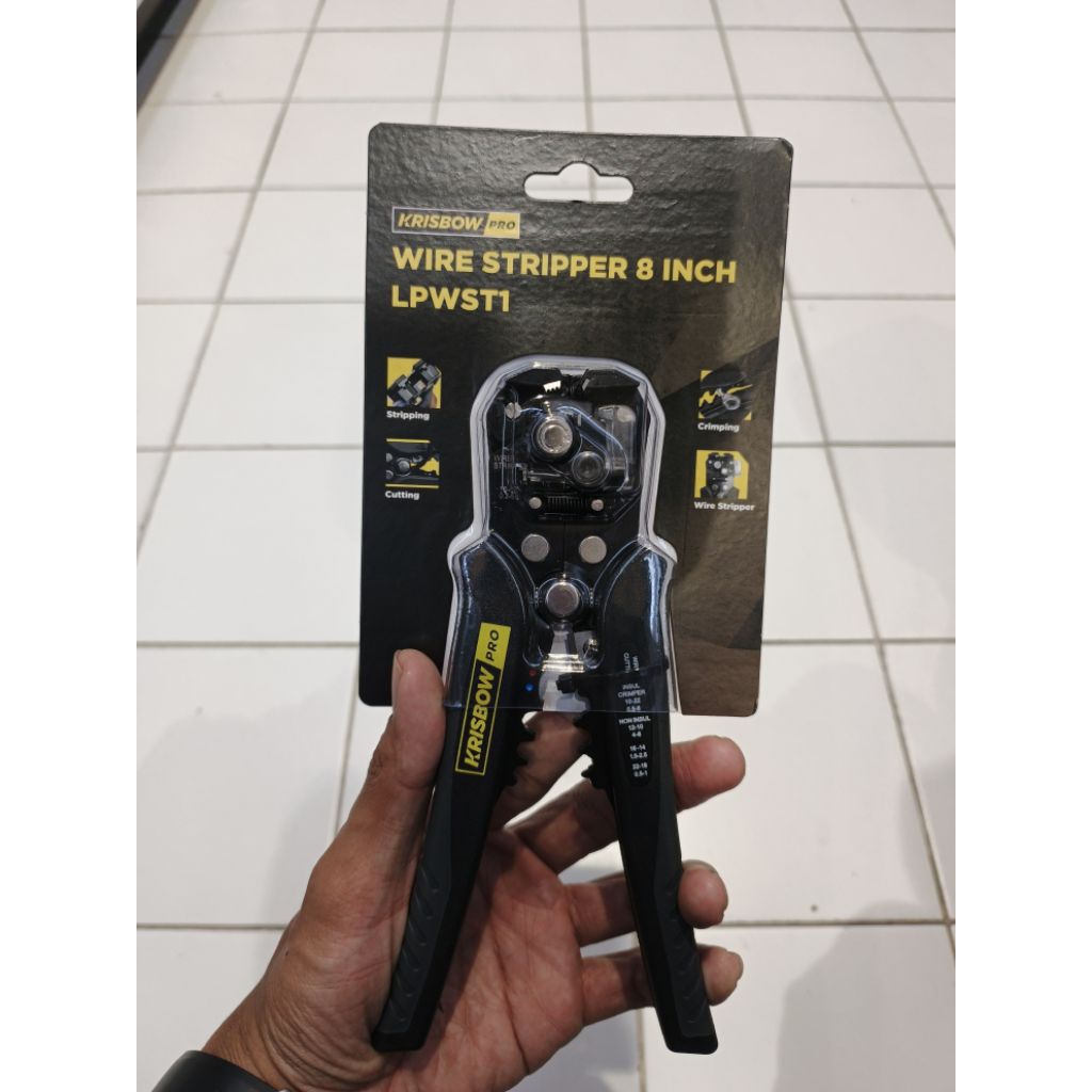 Krisbow 8inch tang pengupas kabel/wire stripper LPWST1
