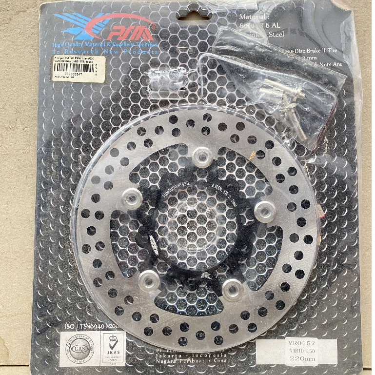 Cakram PSM Vario 150 New 220mm Warna Lubang 5 Floating CNC