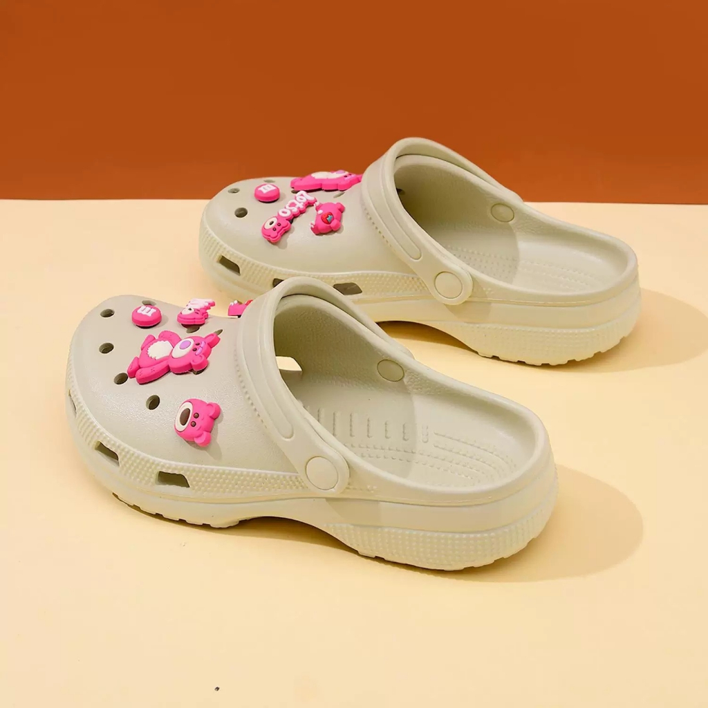 Best Deals New Komin Sandal Wanita Cross Sendal Lotso Jibbitz Lucu Kodok Sandal Baim Sandal Wanita