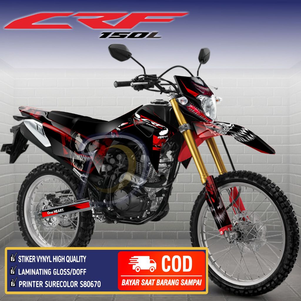 Stiker Full Body Honda Crf 150l Decal Motor Crf 150 l Striping Motor Crf VENOM