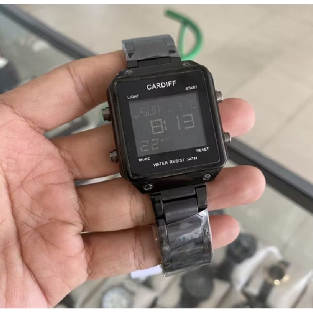 JAM TANGAN CARDIFF digital original rantai pria wanita