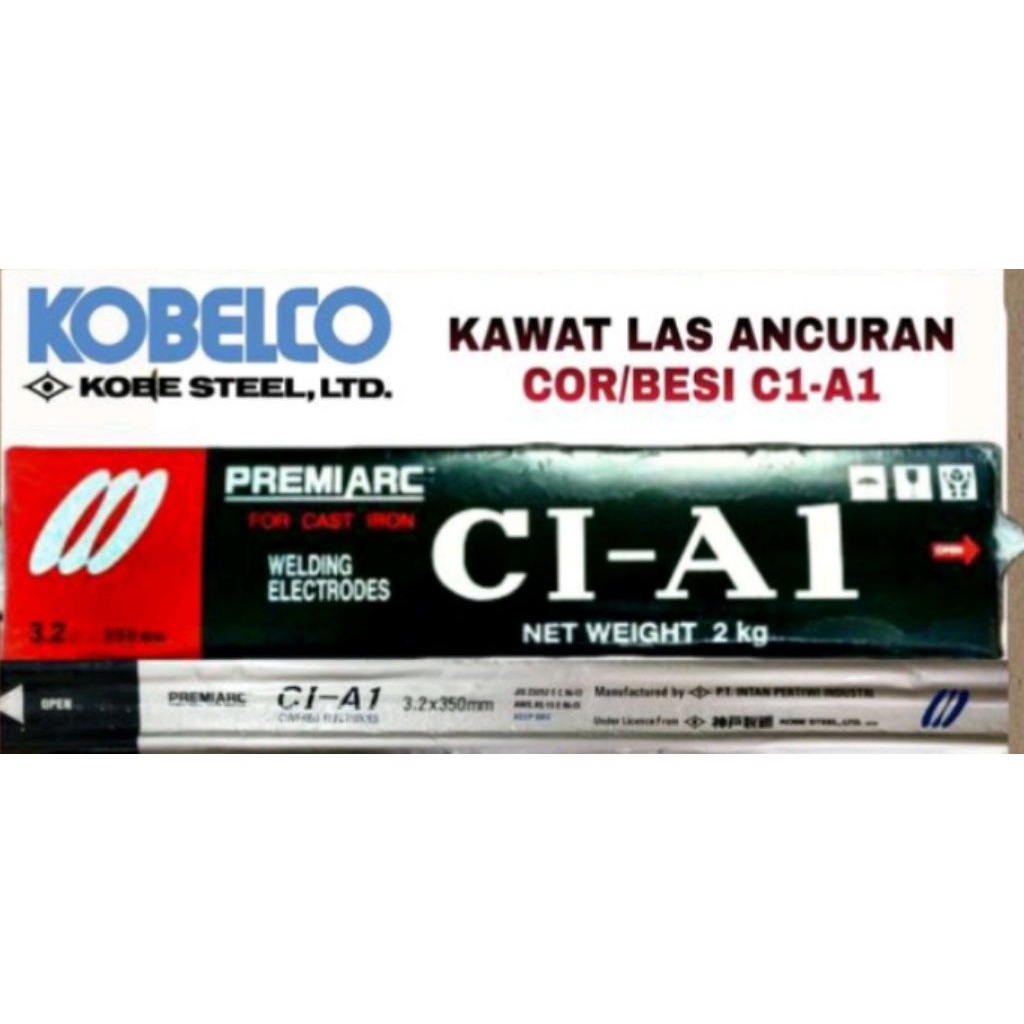 kawat las untuk Cor /  Hancuran besi cor PREMIARC CI-A1/CI-A1 ecer perbatang