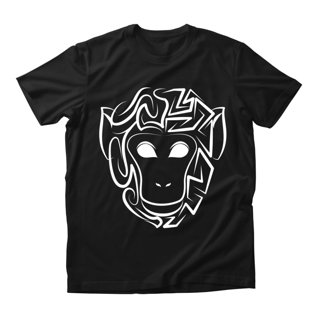 Tribal Monkey Kaos Tshirt Premium DEWASA Unisex Pria Wanita Monyet Kera