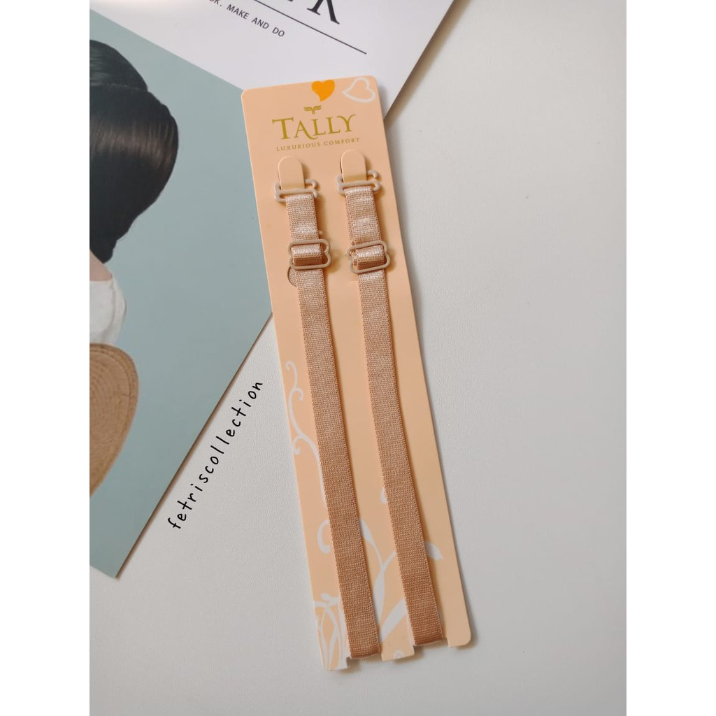 Tali Bra Bening Dan Kain Karet TALLY /Tali Bra Import Lebar 1 dan 1,5cm/Tali BraTransparan dan Warna