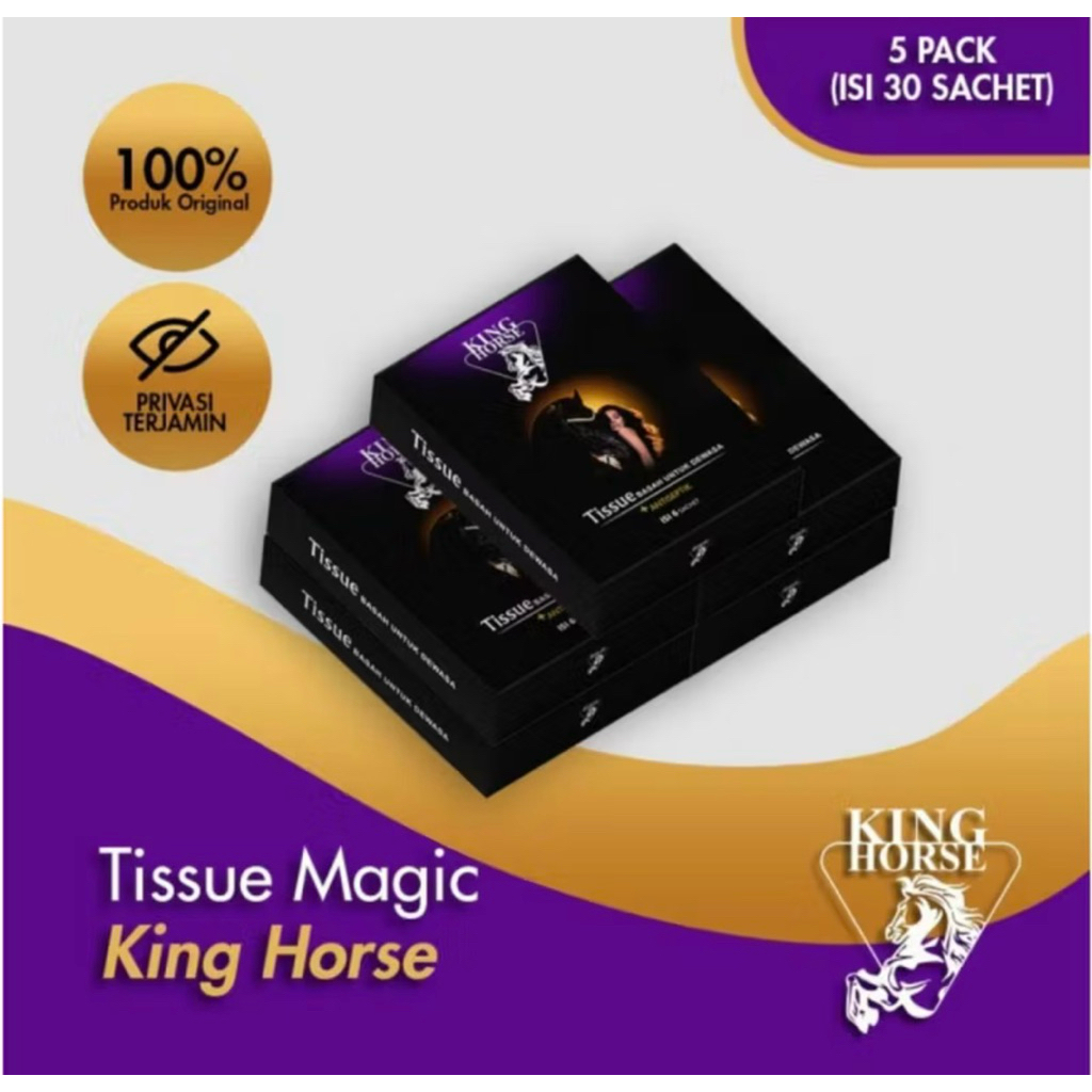 Tissue Magic King Horse Box Isi 6 Sachet Privasi Aman Terjaga