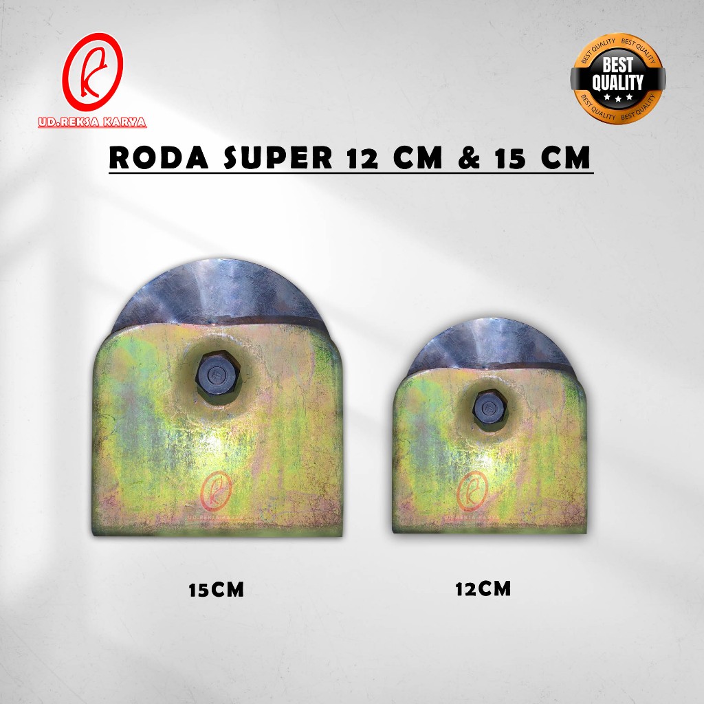 Roda pagar besi super 12 cm 15 cm