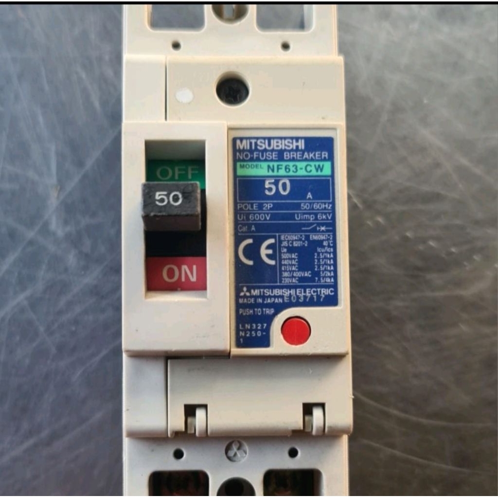 mccb/nfb 50amper 2p mitsubishi