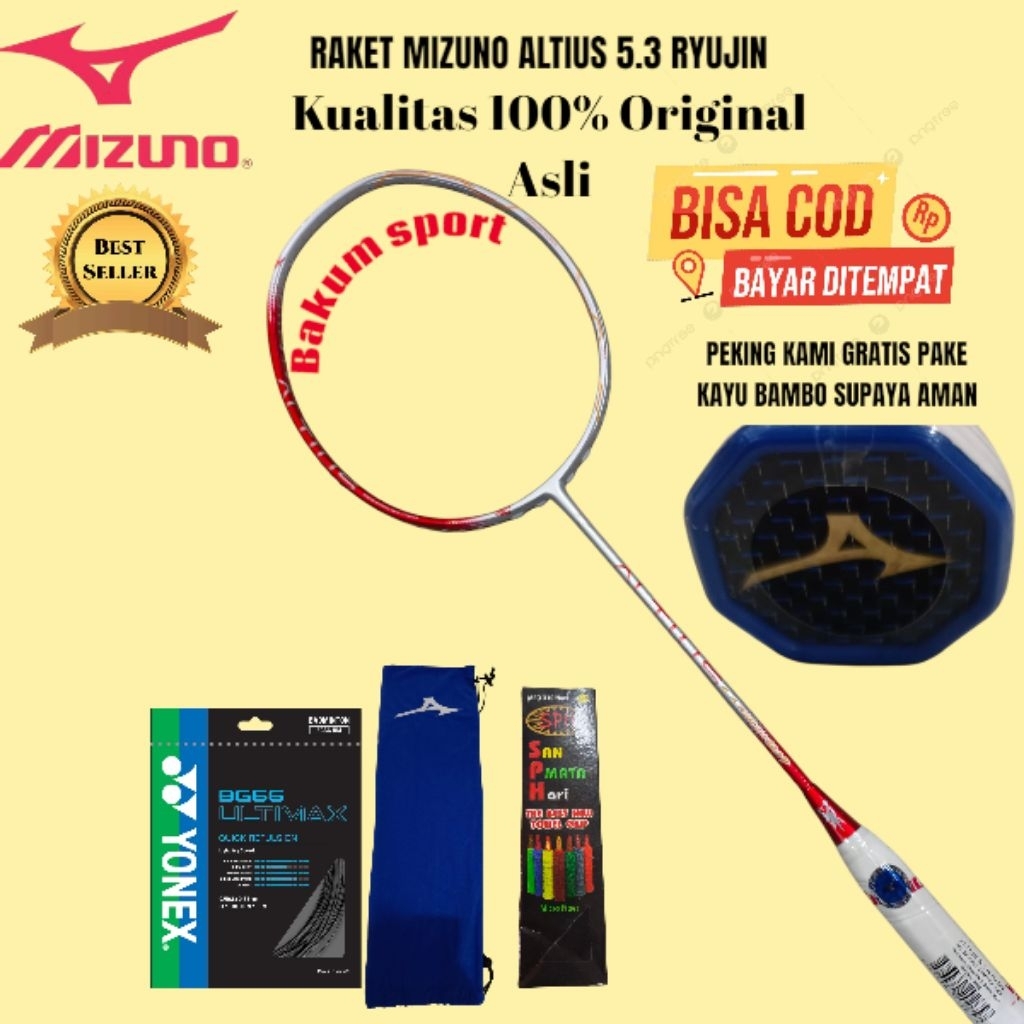 Raket mizuno altius 5.3 Ryujin kualitas 100% Original Asli Bisa (COD)