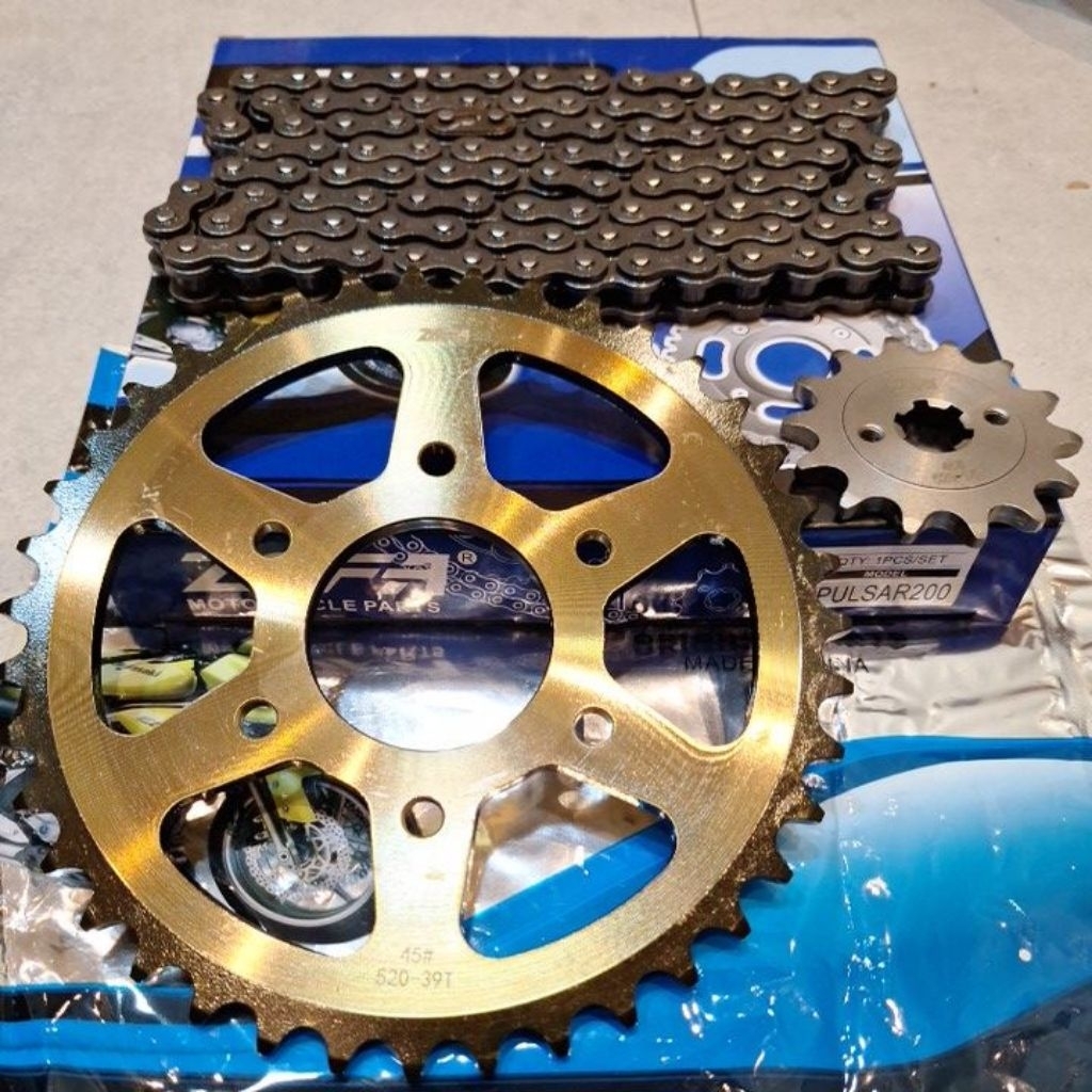 GEAR SET PULSAR 200 NS / GIR RANTAI KAWASAKI PULSAR 200NS ZOFA