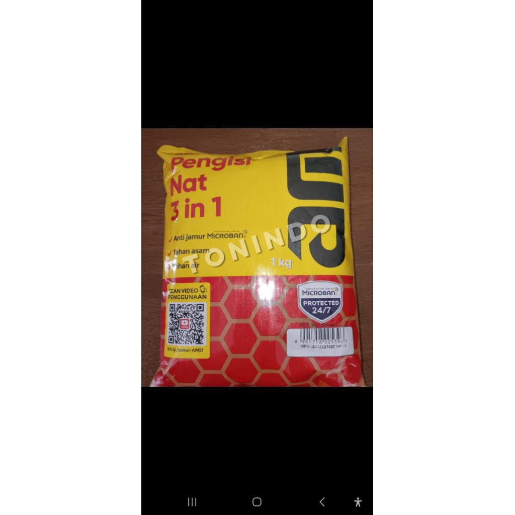 pengisi  nat keramik am 51 super premium tile grout 1kg semua warna +cairan 54 penguat nat