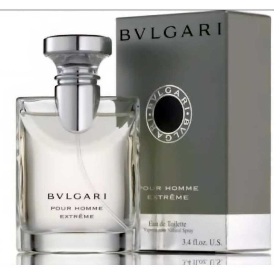 B V L G A R I P O U R H O M M E E X T R E M E Parfum Pria EDT 100ml Tahan Lama Wangi Fresh Woody Cit