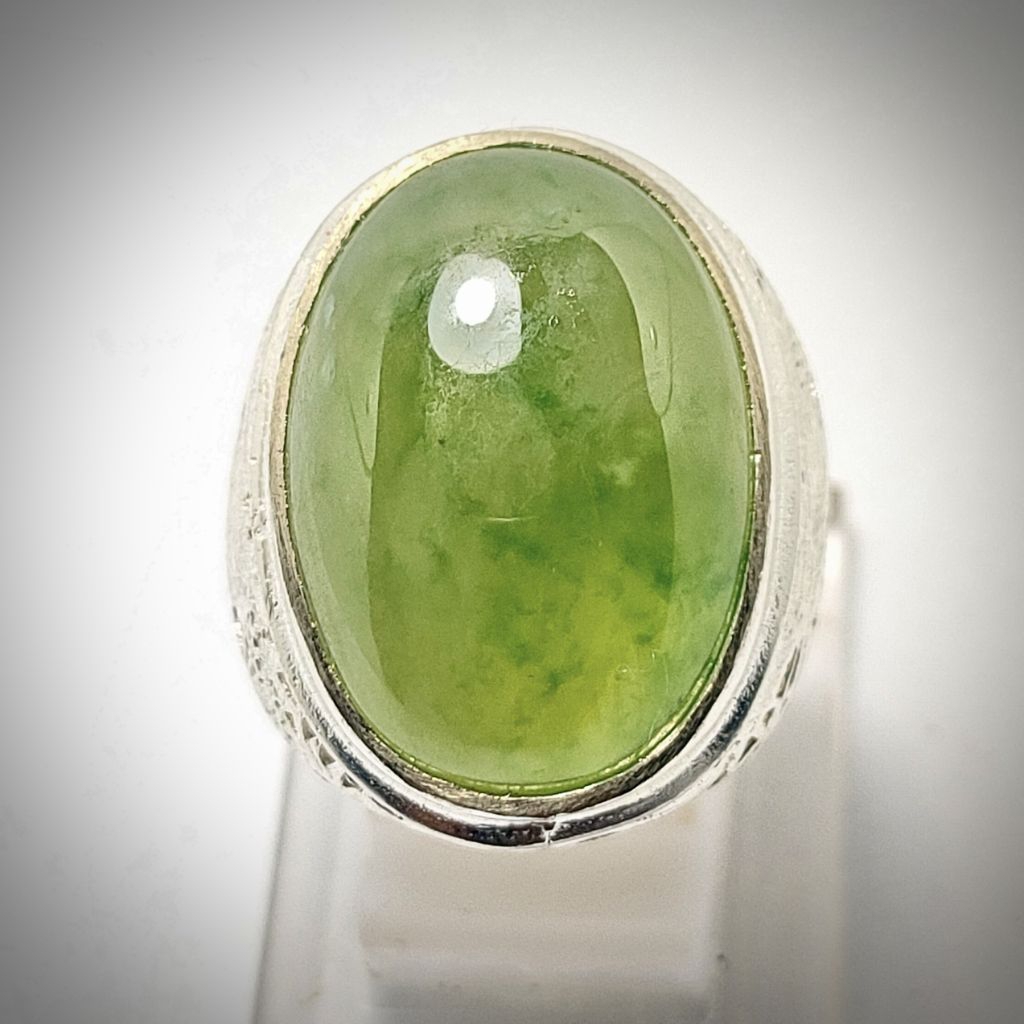 CINCIN BATU AKIK LUMUT SUNGAI DAREH PUCUK PISANG SIZE JUMBO KODE 03494