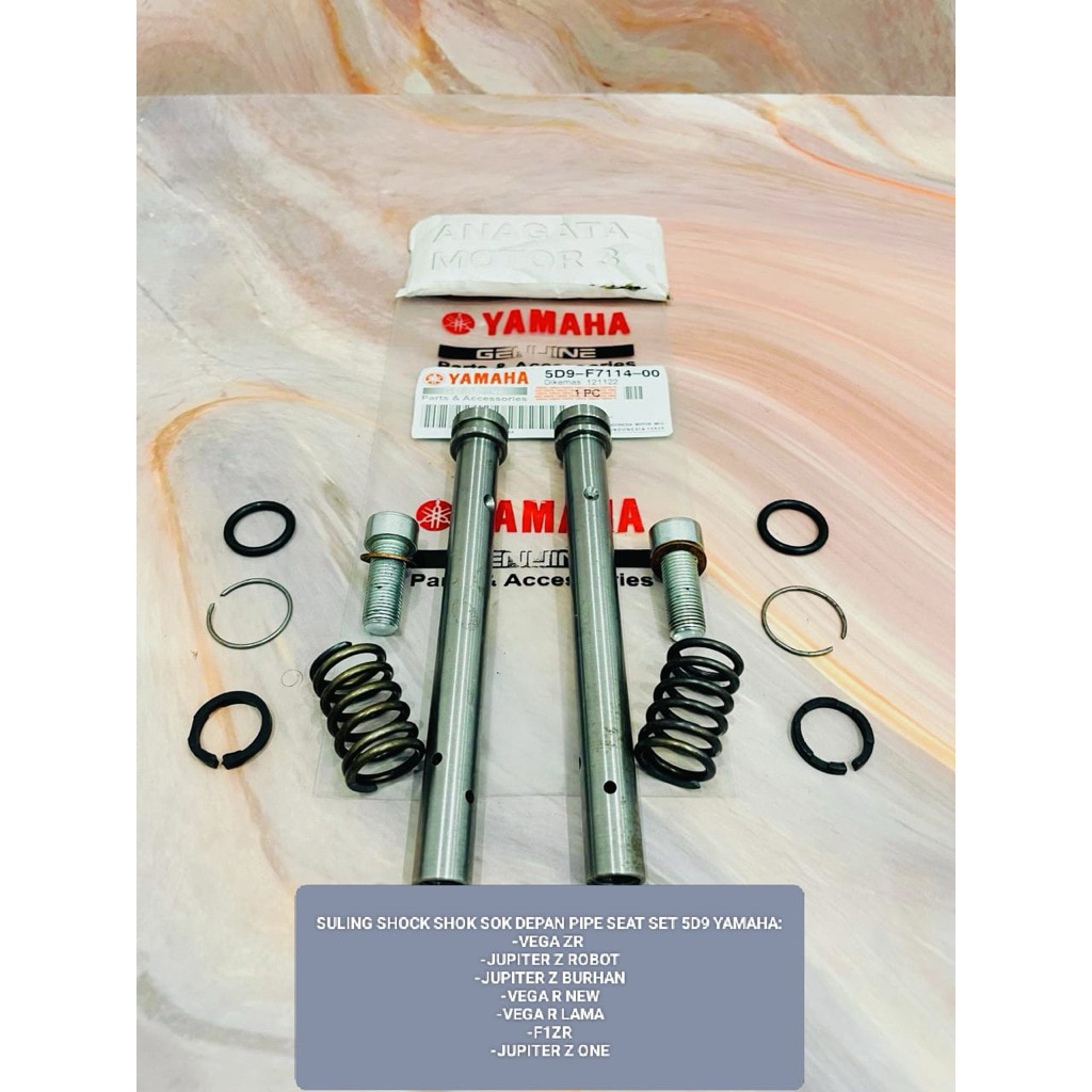 SULING SHOCK SHOK SOK DEPAN PIPE SEAT SET 5D9 YAMAHA VEGA ZR JUPITER Z ROBOT JUPITER Z BURHAN VEGA R