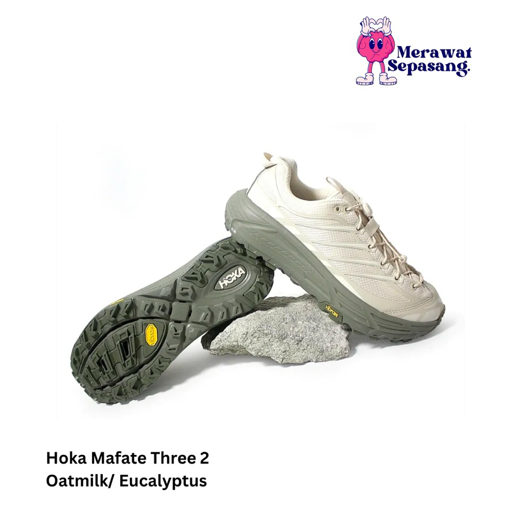 SEPATU TRAIL RUN HOKA MAFATE THREE 2 - OATMEAL