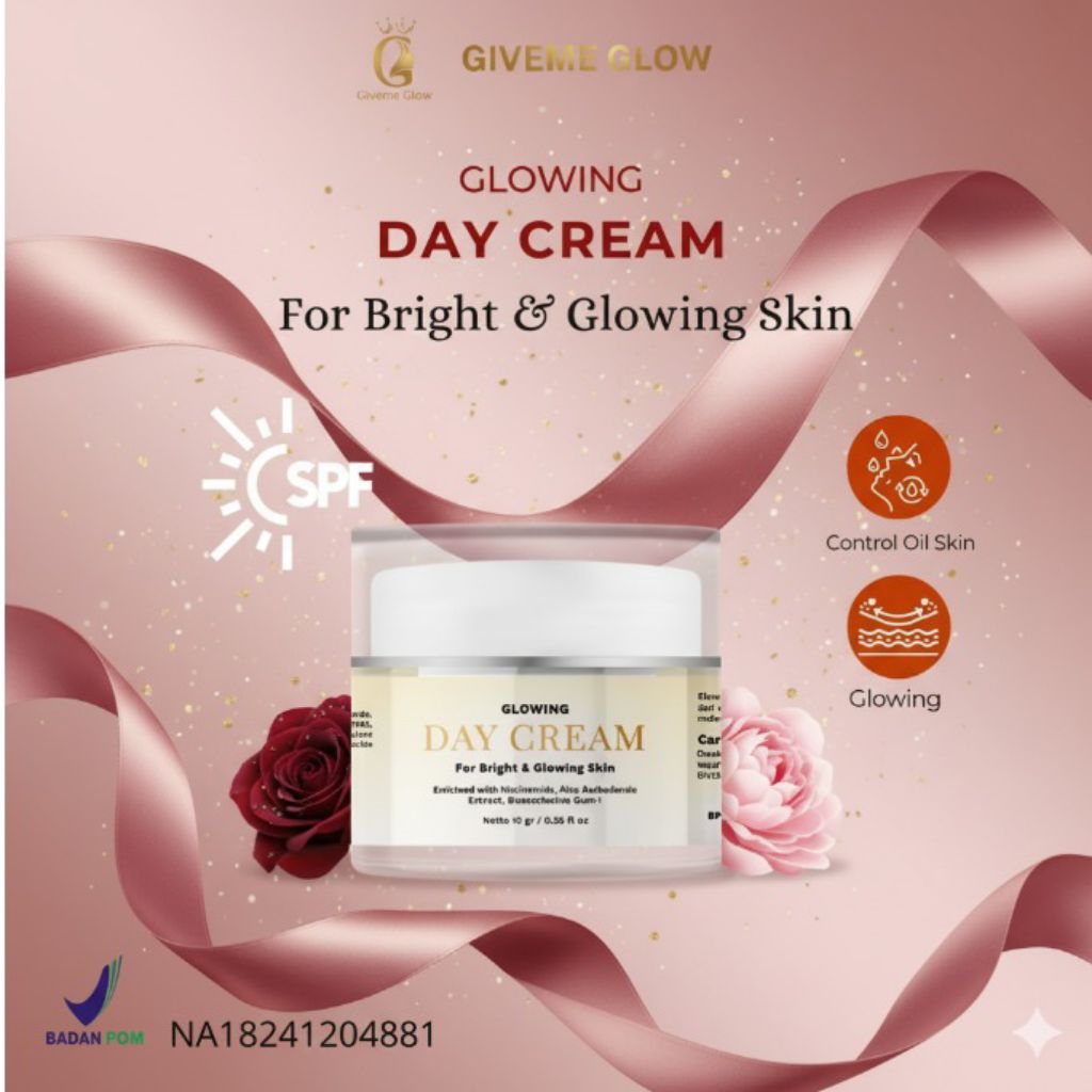 GIVEME GLOW | DAY CREAM PEMUTIH WAJAH LEBIH CEPAT MEMUTIHKAN GLOWING WHITENING