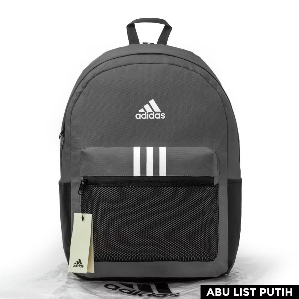 BACKPACK ADIDAS 3 STRIPES GREY LIST WHITE