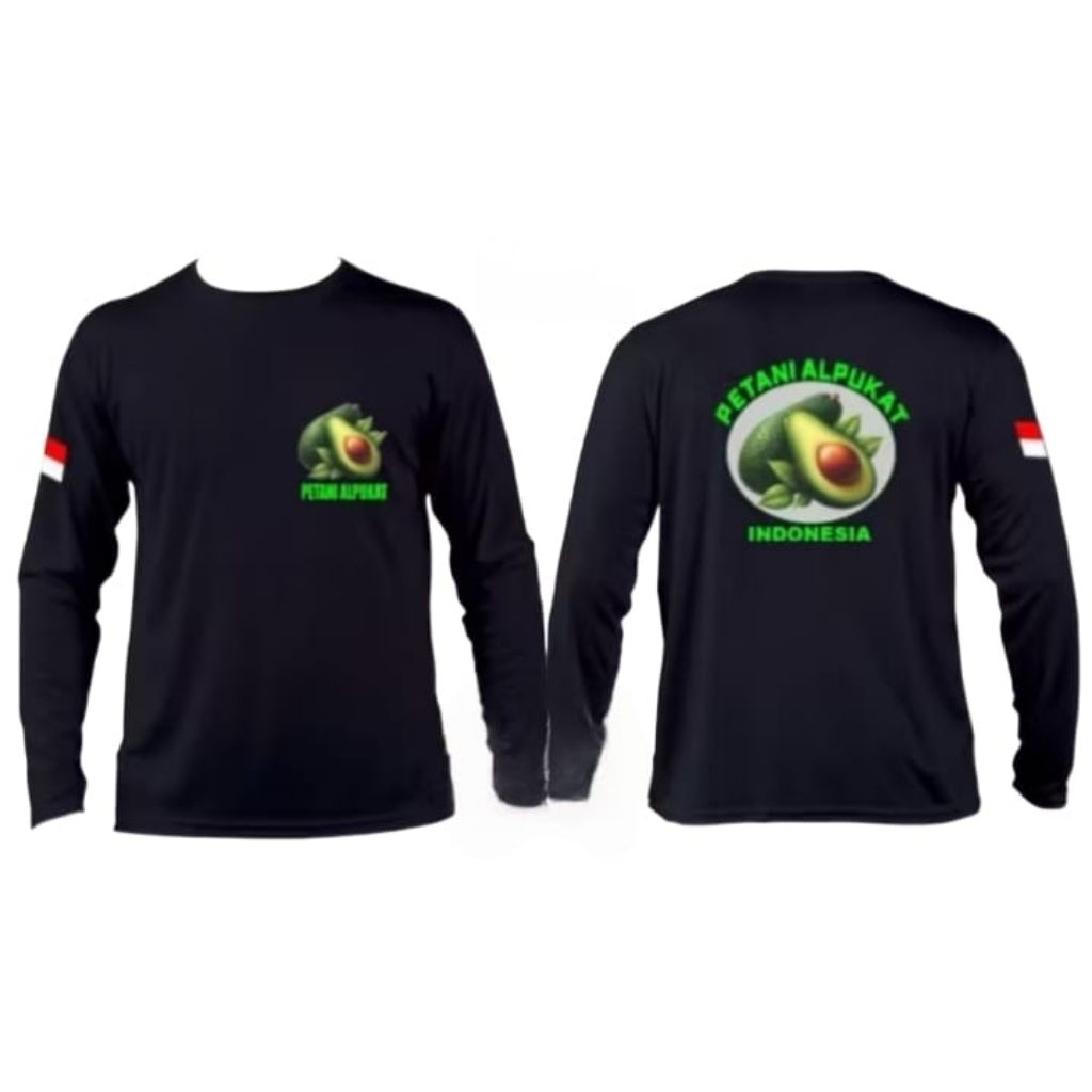 KAOS Lengan Panjang PETANI ALPUKAT INDONESIA Baju  Pria Wanita Unisex