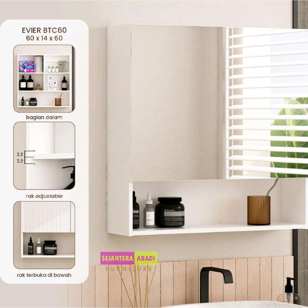 prodesign furniture evier BTC60 rak cermin wastafel cermin toilet cermin rest room rak dinding cermi
