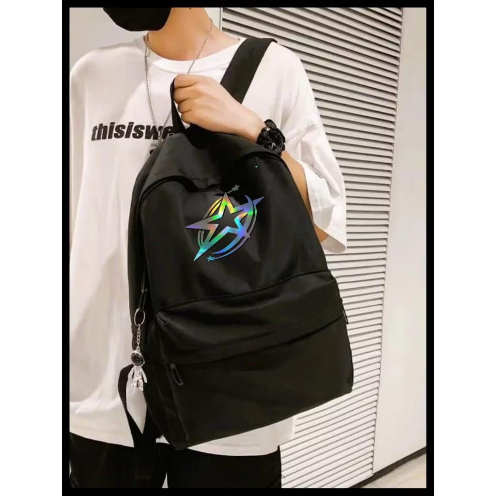 Tas ransel anak sekolah SD SMP SMA Kuliah tas punggung Bagpack DESTRO warna hitam