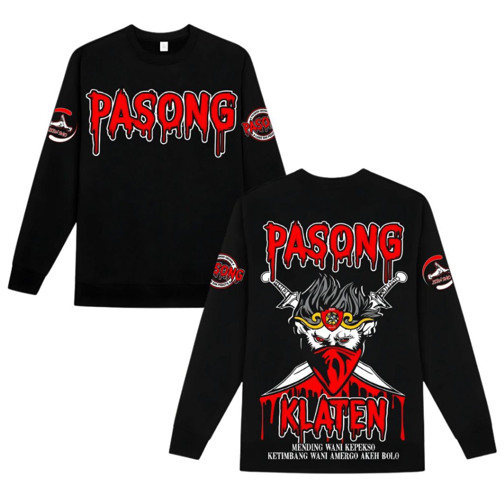 Kaos Pasong kota Klaten - Lengan panjang warna putih