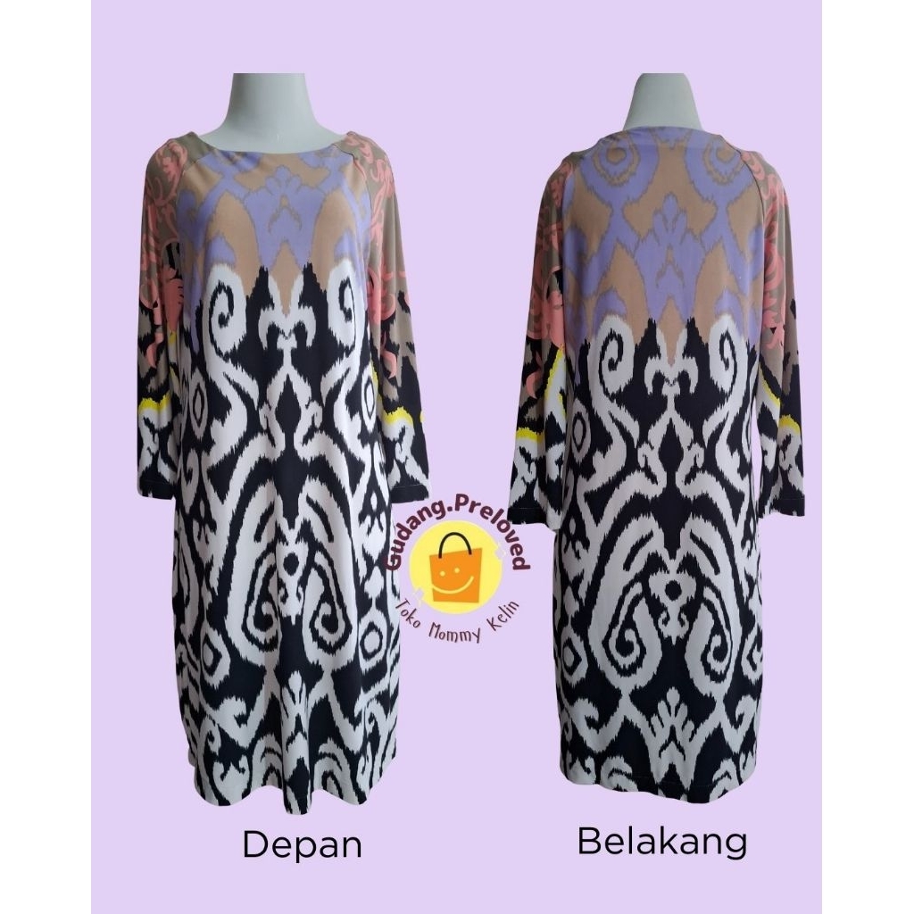 Long Sleeves TIBI Dress Printed NY - Preloved