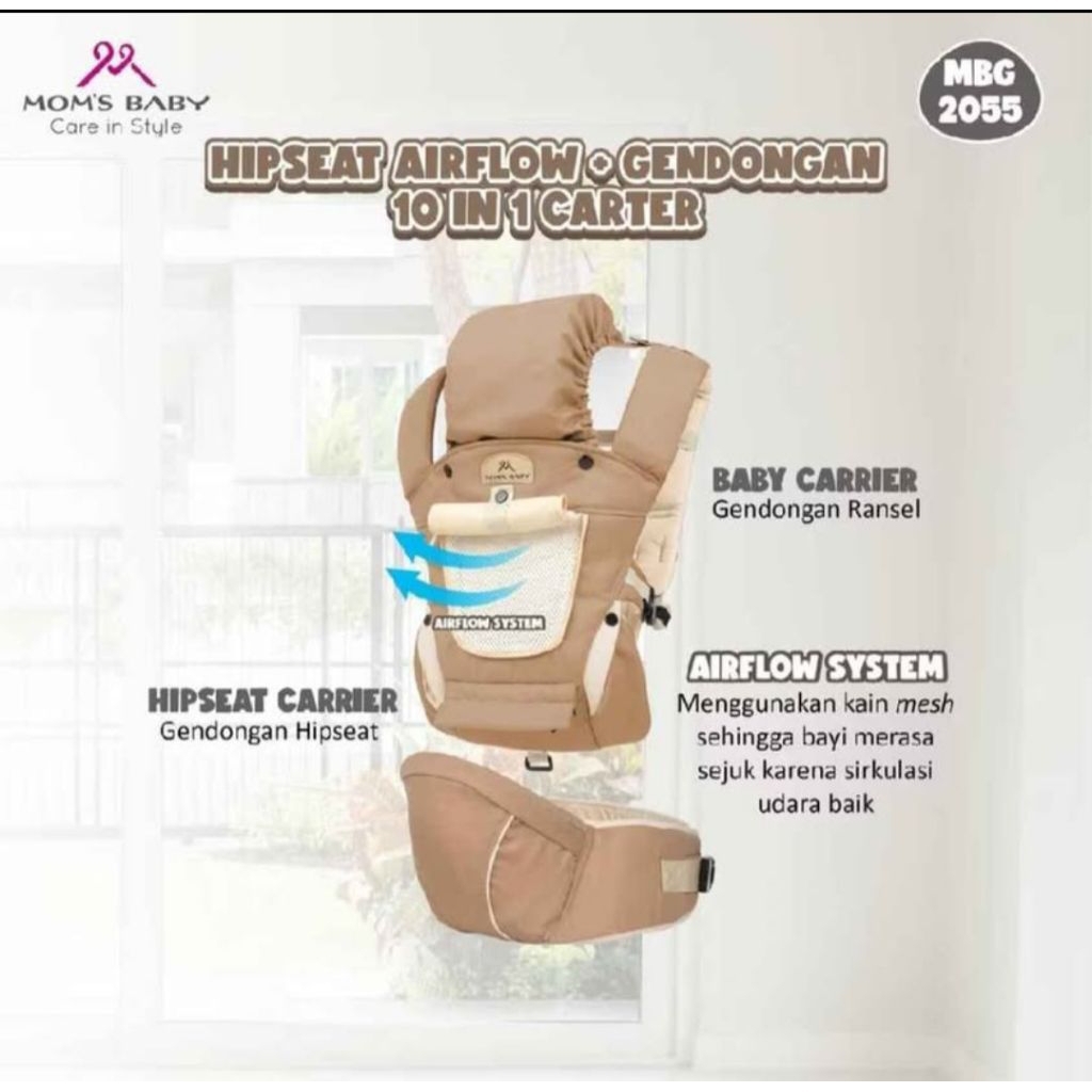 pl gendongan hipseat mom's baby