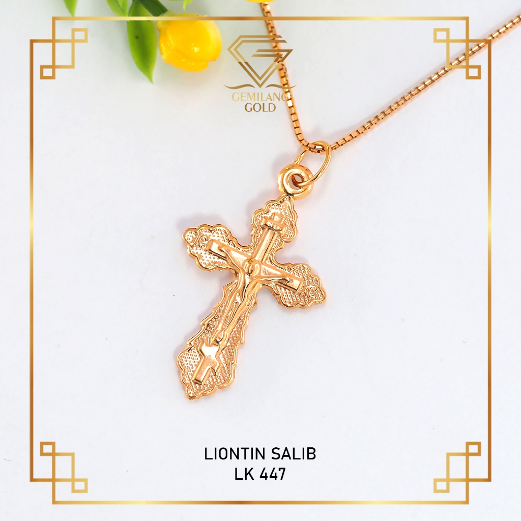 Liontin Emas Sirena Salib Gold 8K/375 - Gemilang Gold ID - LK 447