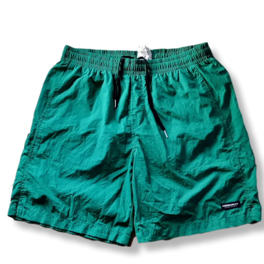 HERRINGBONE SURFLEX NYLON RELAXED SHORT PANTS | CELANA PENDEK |  CLWM