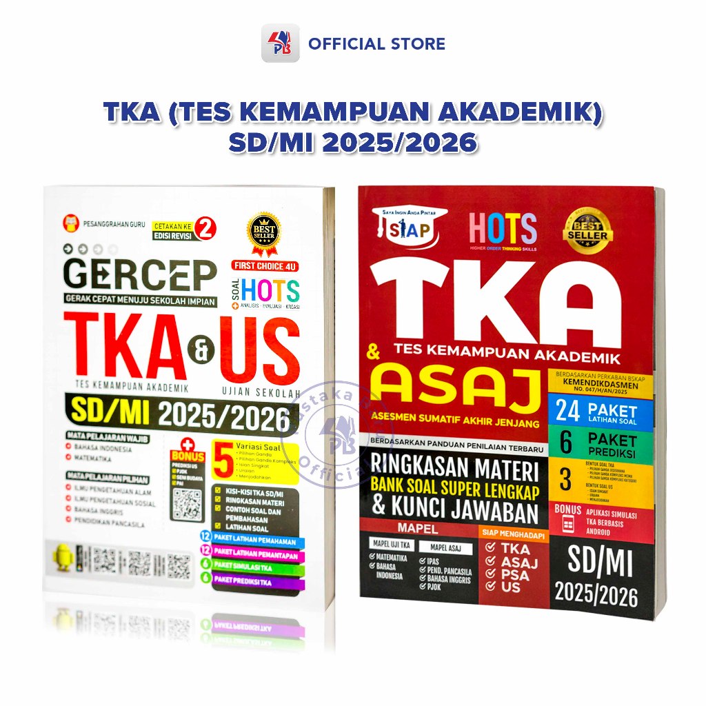 Buku TKA SD 2025/2026 : Gercep TKA & US SD/MI 2025/2026 Edisi Revisi / YRAMA WIDYA - YW
