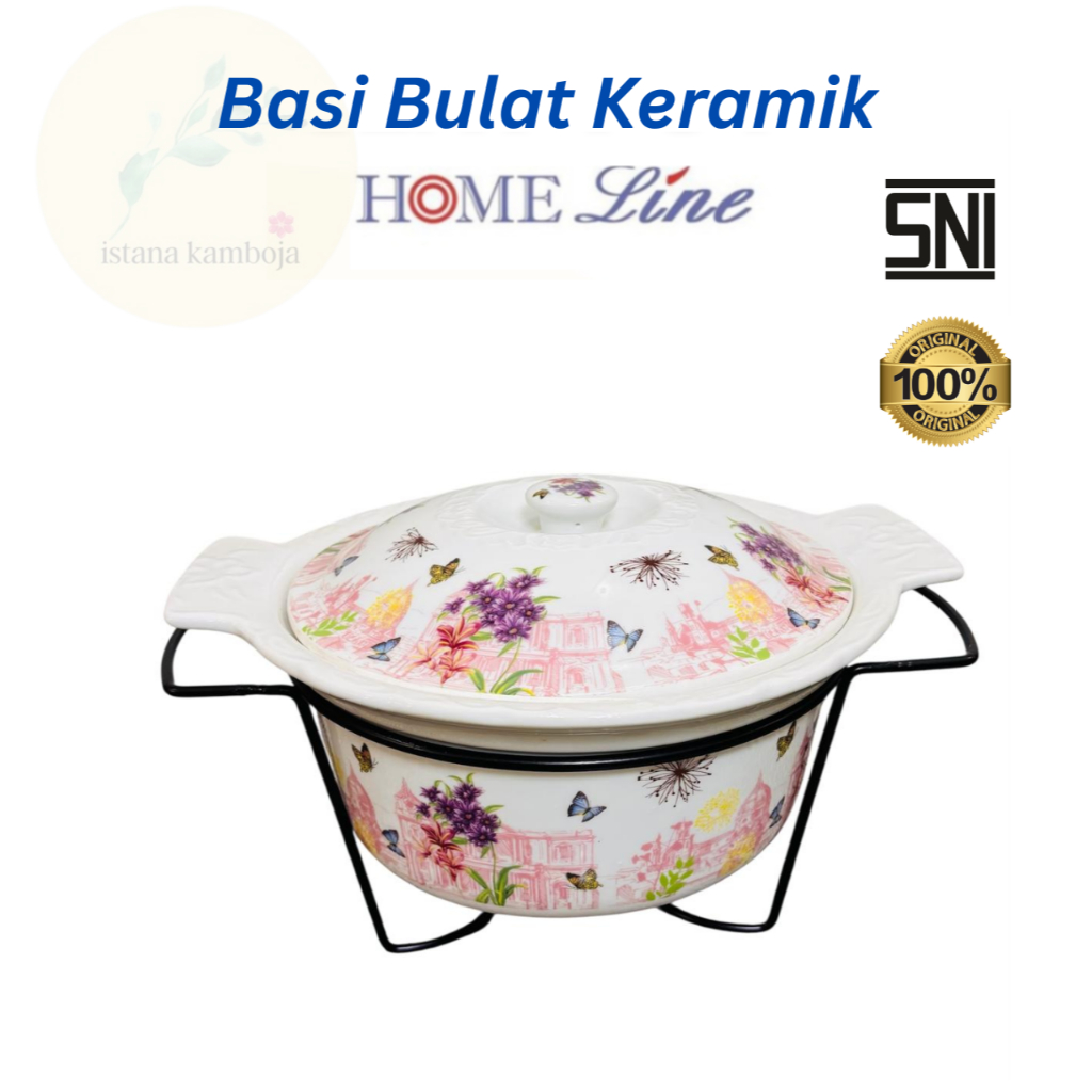 Keramik Casserole Homeline Basi Bulat/ Keramik Prasmanan