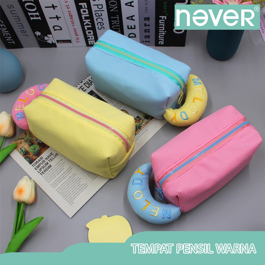 Tempat Pensil Kain / Makeup Travel Pouch Pastel / Tempat Pensil Korean Cute Aesthetic