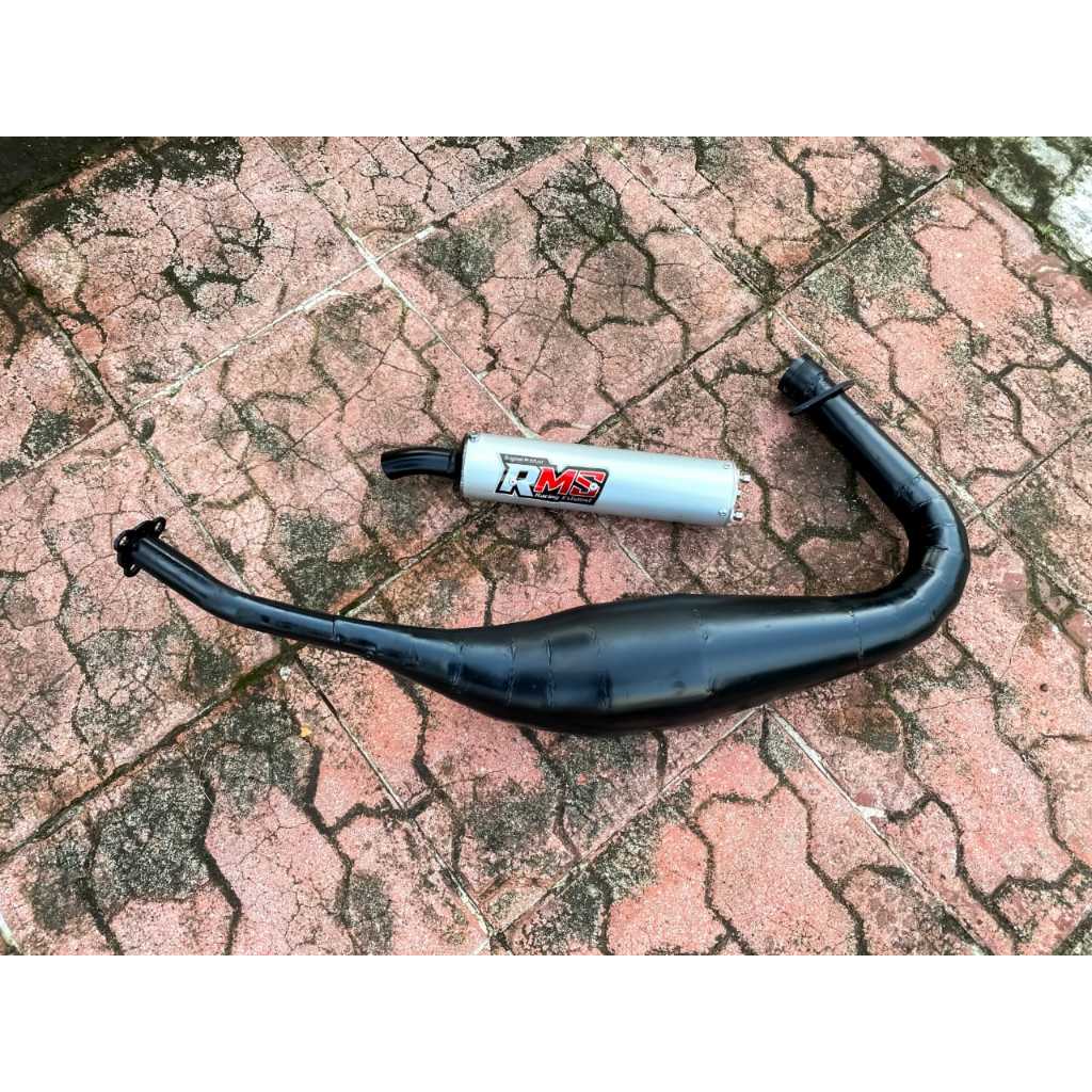 KNALPOT RX KING REPSOL LAMBUNG HITAM KOLONG KARAT