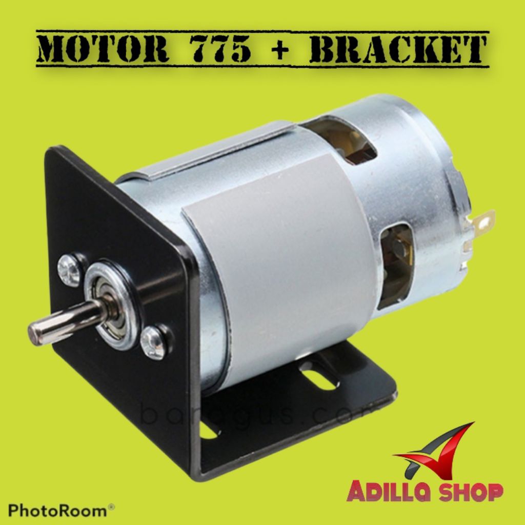 paket motor dinamo DC 775 + bracket
