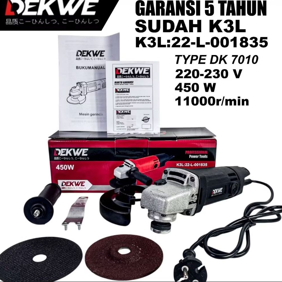 Mesin Gerinda tangan 4 inch low watt japan teknologi