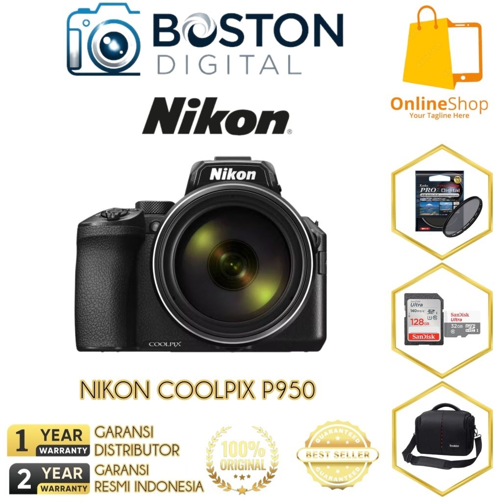 NIKON COOLPIX P950 / KAMERA NIKON COOLPIX P950 / NIKON P950 - KAMERA ONLY