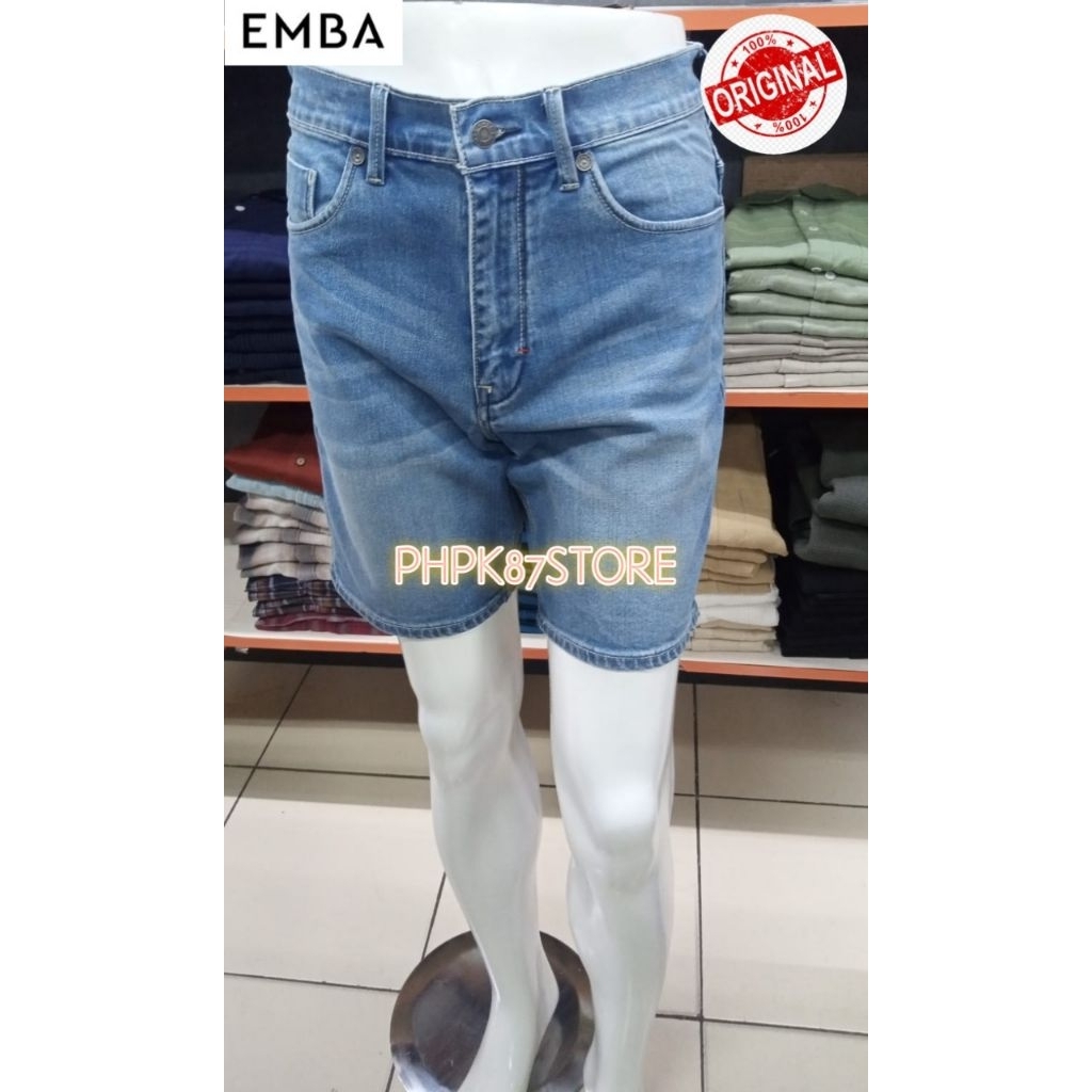 EMBA JEANS CELANA PENDEK PRIA ORIGINAL PREMIUM