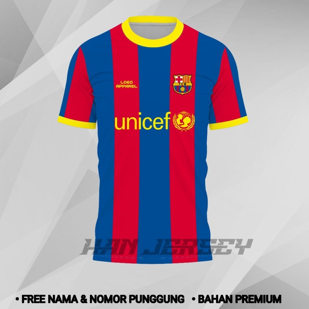 Jersey Bola Barcelona 2010 Full Printing