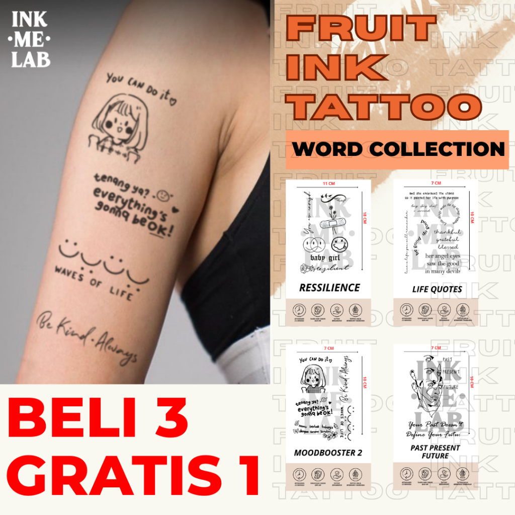 FRUIT INK TATTOO WORD COLLECTION