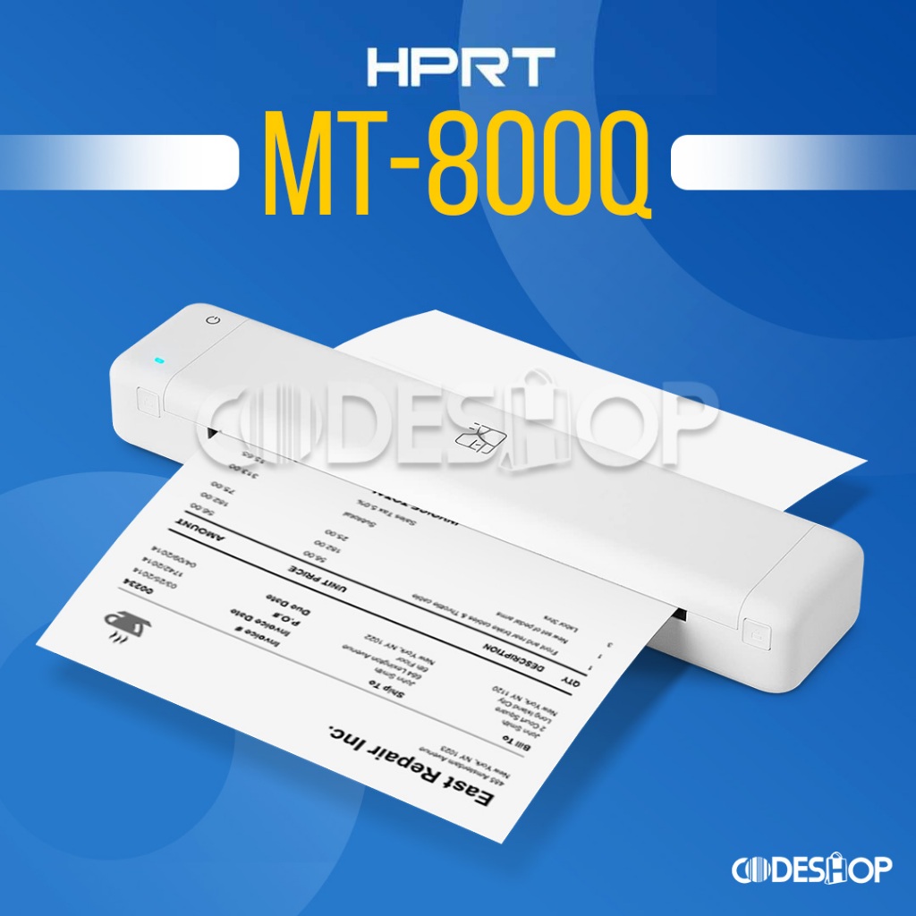Printer Portable HPRT MT800Q Print Cetak Kertas A4 Bluetooth USB MT-800