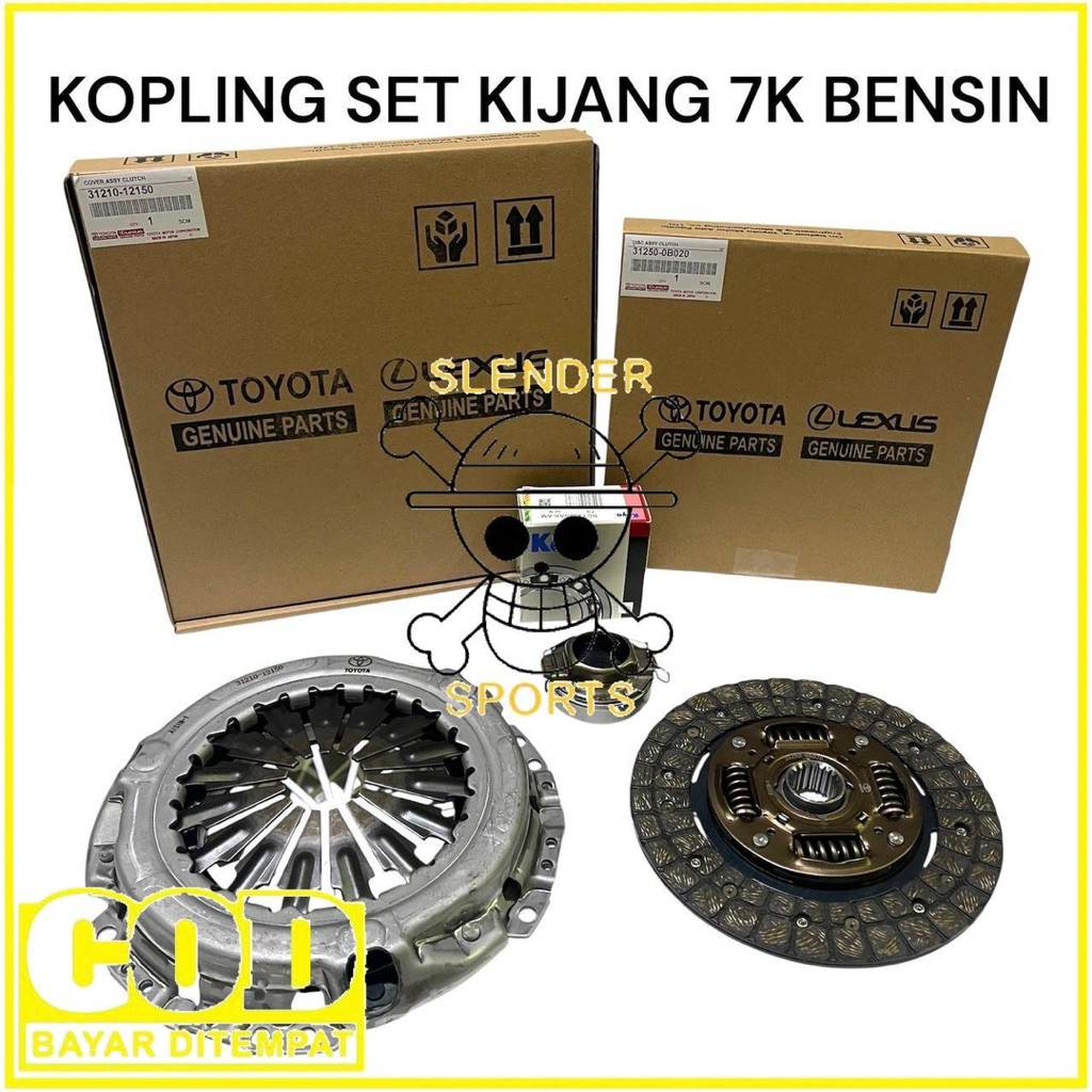 KOPLING SET 7K BENSIN - KAMPAS KOPLING SET TOYOTA KIJANG 7K BENSIN - KOPLING FULL SET LGX 7K BENSIN