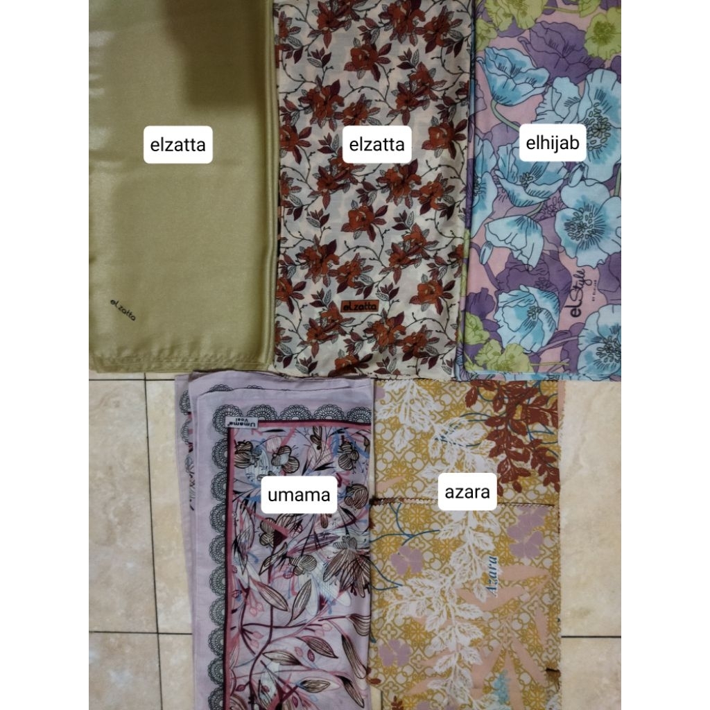 PRELOVED Jilbab Segiempat Elzatta Elhijab Umama Azara