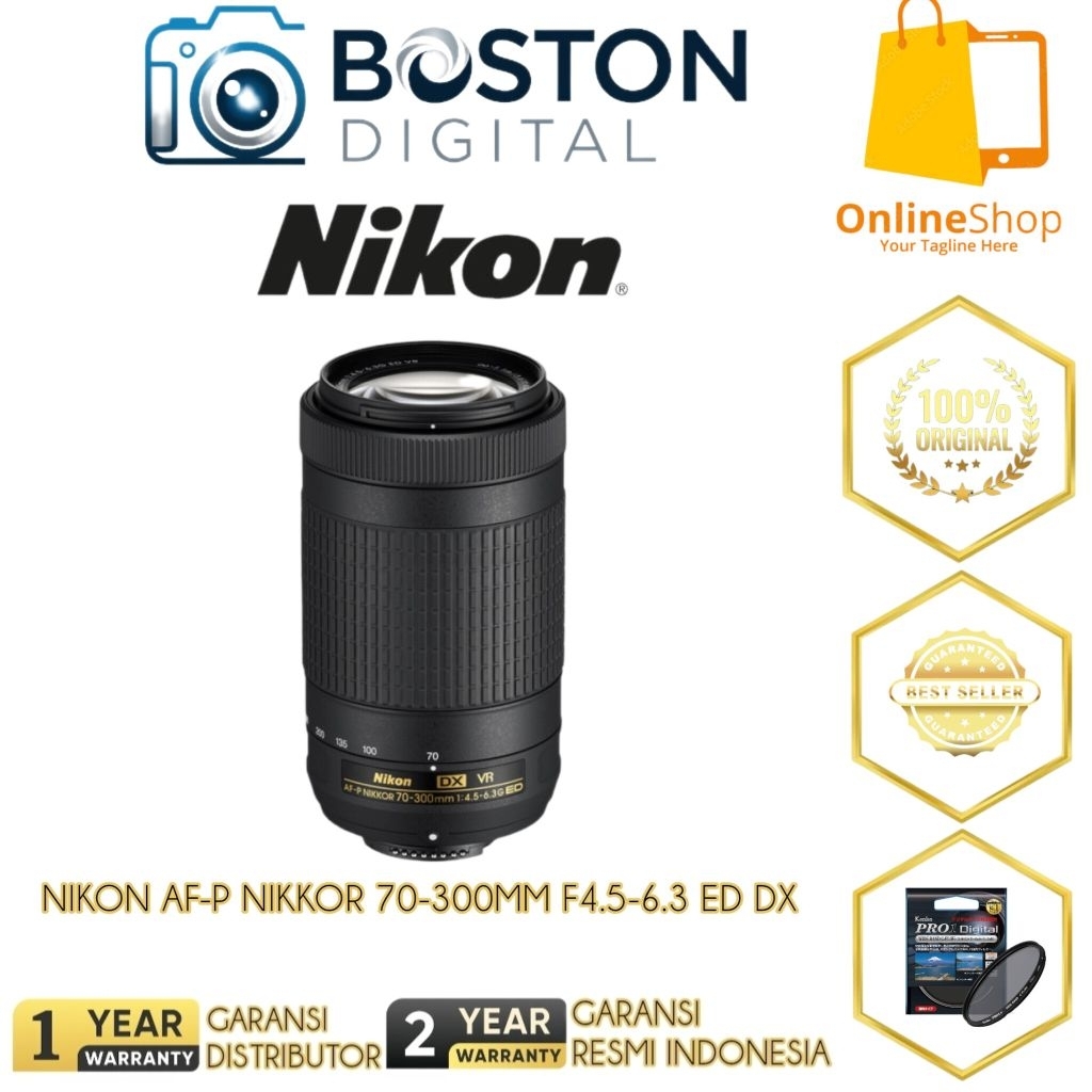 LENSA NIKON AF-P NIKKOR 70-300MM F4.5-6.3 ED DX / NIKON 70-300MM
