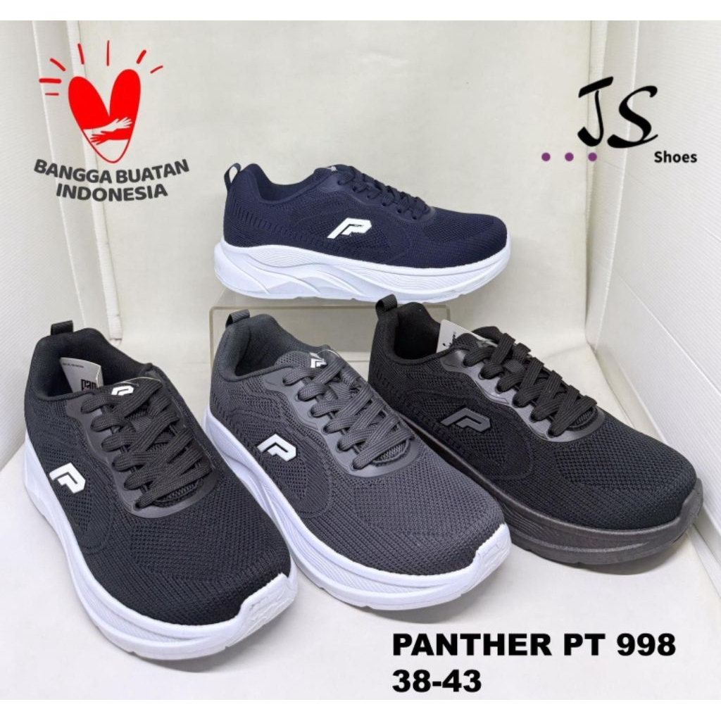 PANTHER PT 998 - SEPATU SNEAKERS SEPATU SEKOLAH TALI COWOK DEWASA MERK PANTHER by LOGGO ORIGINAL